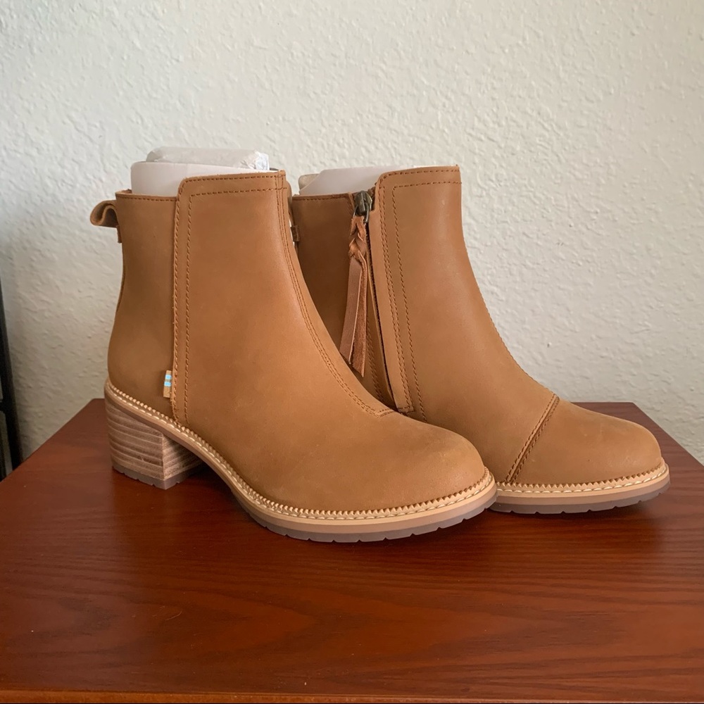 TOMS Marina Leather Bootie